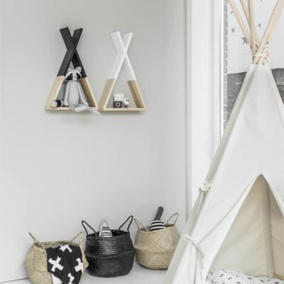 Houten wandplank "TIPI"