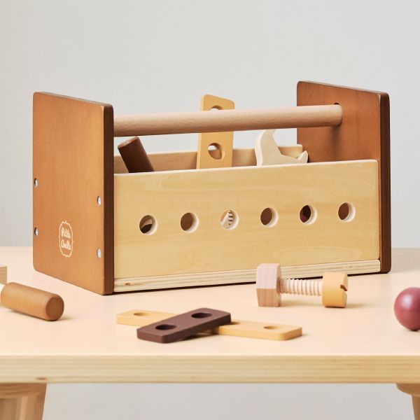 Houten greedschapskist «Noyer» | Incl. 20-delig gereedschap