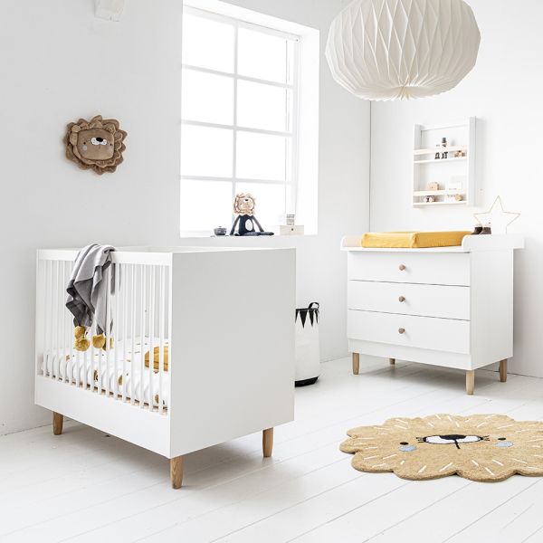 Babykamer «Bocca» 2-delig | Ledikant & Commode 