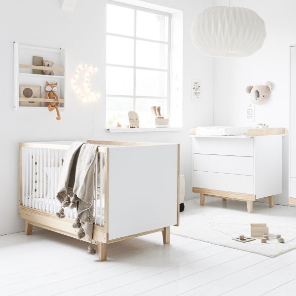 2-delige babykamer | Wit en hout