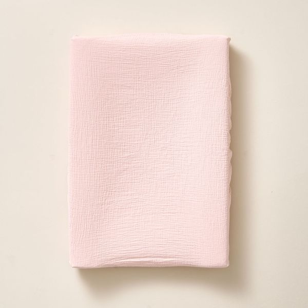 Aankleedkussenhoes mousseline katoen | Roze