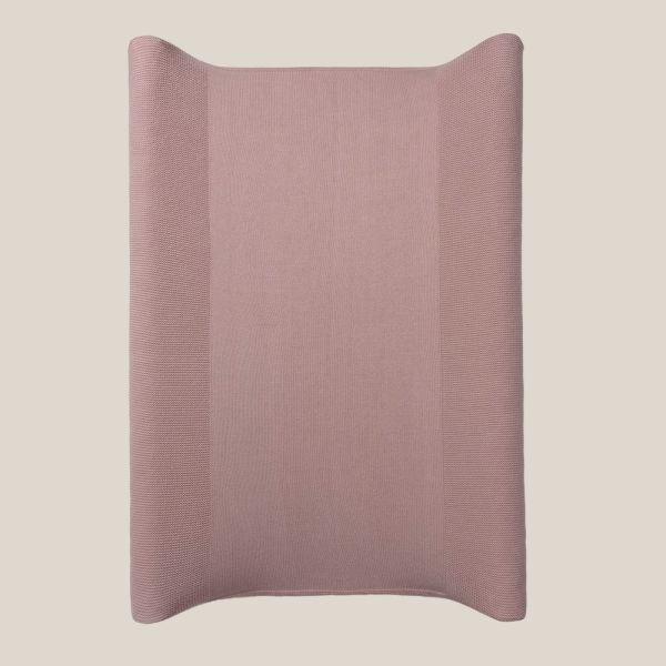 Gebreide aankleedkussenhoes in roze 50x70 cm van biologisch katoen van Petite Amélie 