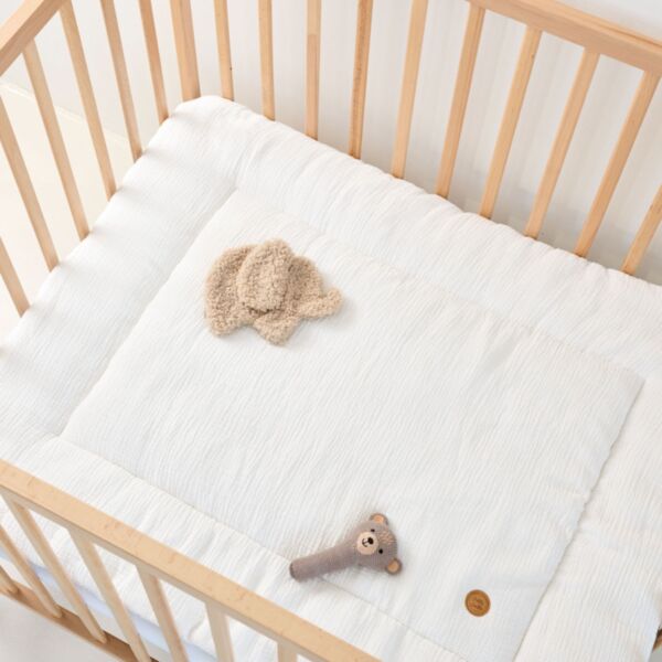 Boxkleed 75 x 95 cm | Biologisch mousseline katoen | Wit
