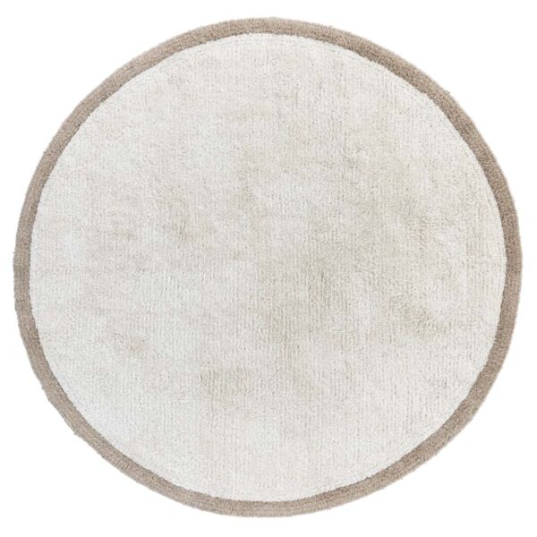 Wasbaar kindervloerkleed | Rond ø120 cm | Beige en taupe