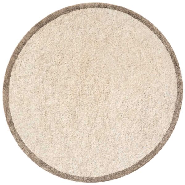 Wasbaar kindervloerkleed | Rond ø120 cm | Beige en taupe