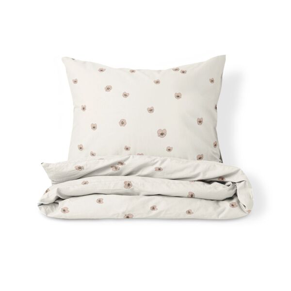DEKBEDOVERTREKSET 120 X 150 CM «PANSY» | BEIGE-ROZE