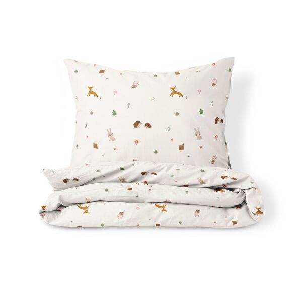DEKBEDOVERTREKSET 140 X 200 CM «WOODLAND» | OFF-WHITE