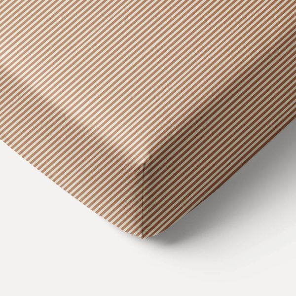 PEUTER HOESLAKEN 70 X 140 CM «STRIPED» | BEIGE EN CARAMEL