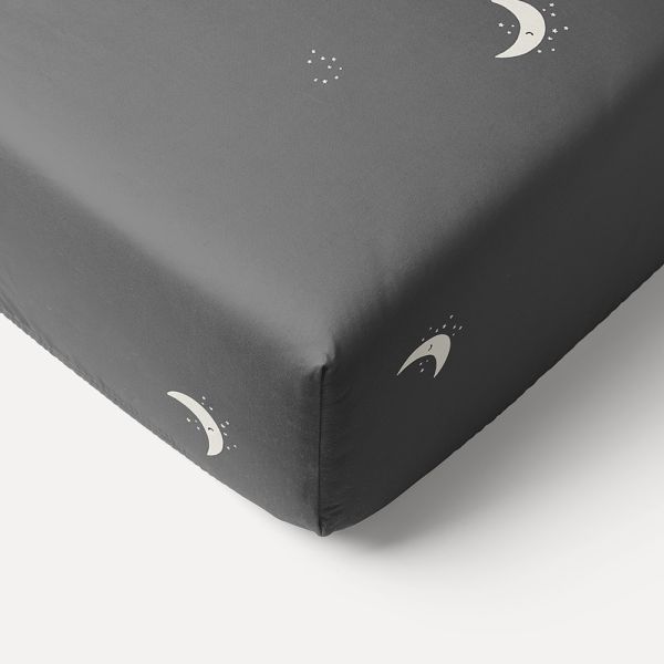 Premium hoeslaken voor huisjesbed GOTS «Lune» 80x160cm | Grijs