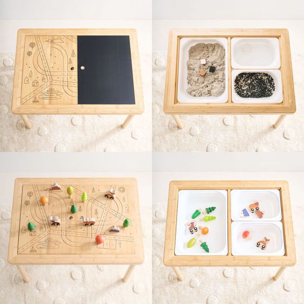 HOUTEN ACTIVITEITENTAFEL / ZAND- EN WATERTAFEL «FORÊT»