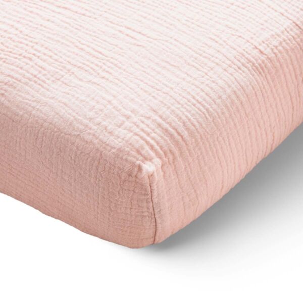HOESLAKEN 60 X 120 CM | MOUSSELINE KATOEN | ROZE