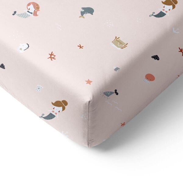 HOESLAKEN 90x200 CM «MERMAIDS» | LICHT OUDROZE