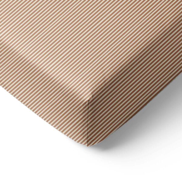 PEUTER HOESLAKEN 70 X 140 CM «STRIPED» | BEIGE EN CARAMEL