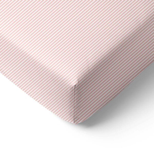 HOESLAKEN 90 X 200 CM «STRIPED» | OFF WHITE EN ROZE