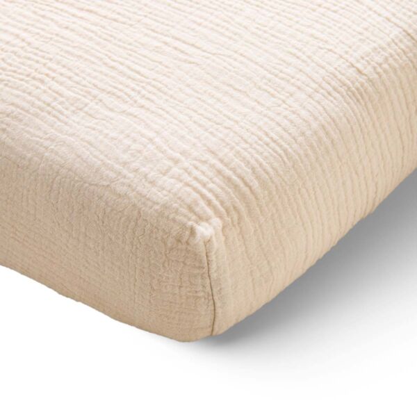 HOESLAKEN 90 X 200 CM | MOUSSELINE KATOEN | BEIGE