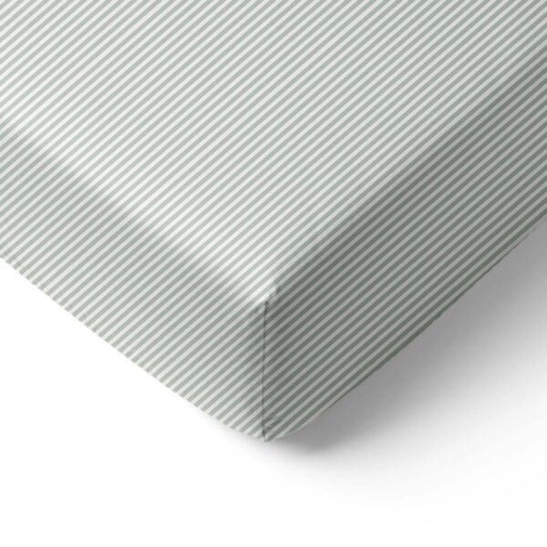 HOESLAKEN 90 X 200 CM «STRIPED» | OFF WHITE EN GROEN
