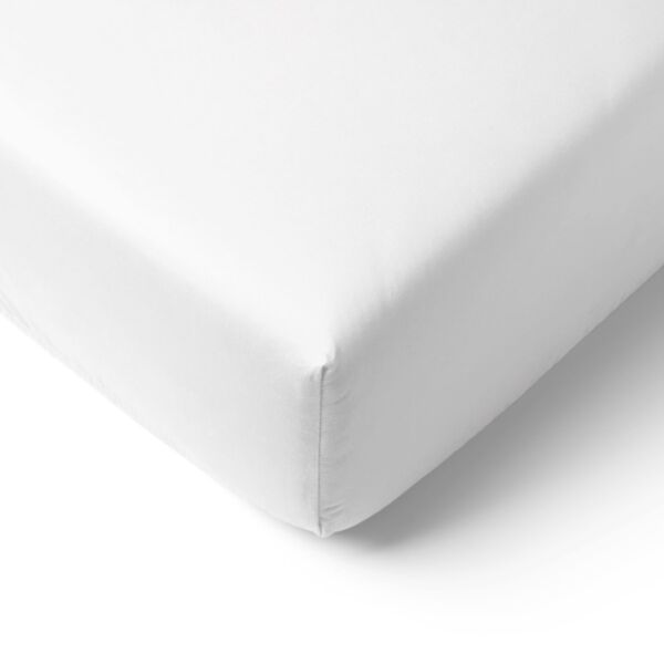 Hoeslaken Jersey BIOLOGISCH KATOEN - wit | 90 x 200 cm