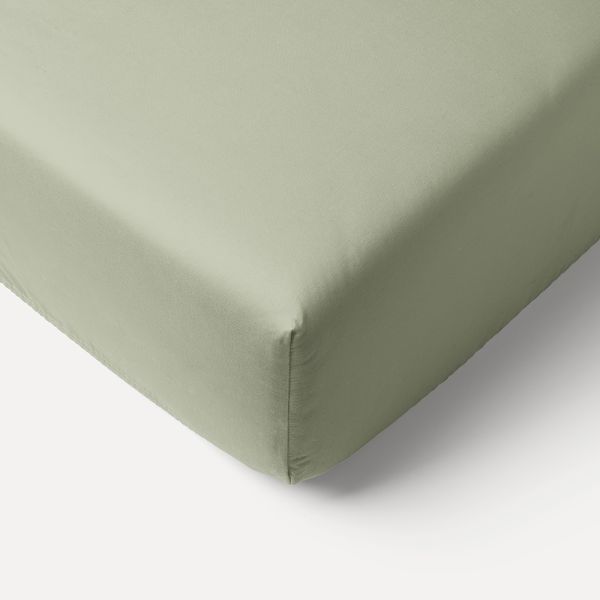 BIOLOGISCH KATOENEN JERSEY HOESLAKEN 70/80 X 160 CM | OLIJFGROEN