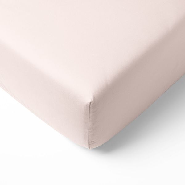 Biologisch katoen | Jersey Hoeslaken - licht roze | 80 x 160 cm