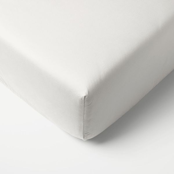 Hoeslaken Jersey BIOLOGISCH KATOEN - wit | 90 x 200 cm