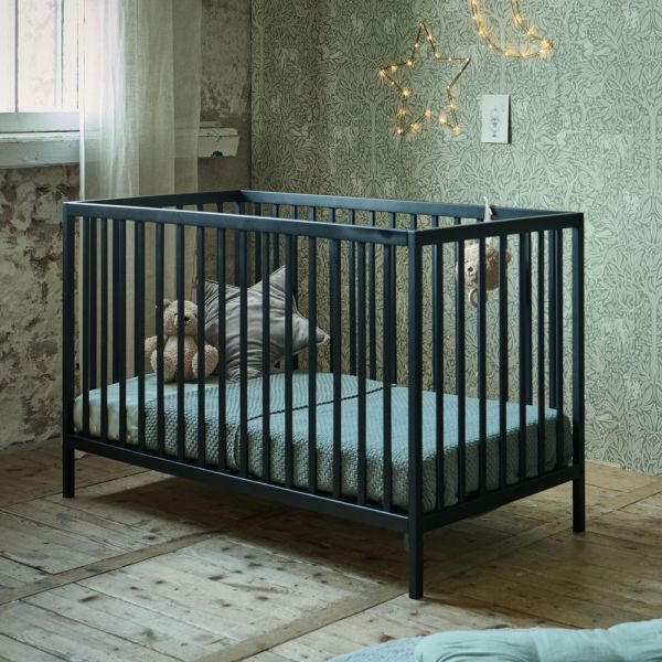 ledikant baby bed 60x120 verstelbaar hout zwart Petite Amélie
