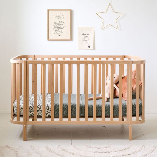 Ovaal meegroeibed 70x140 cm van hout in naturel uit de Cocoon collectie van Petite Amélie