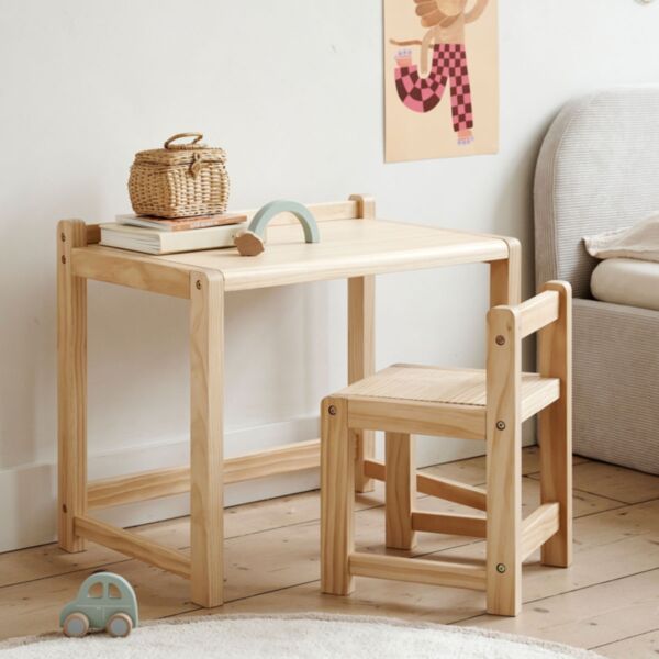 Kindertafel en stoel «Milo» | Naturel
