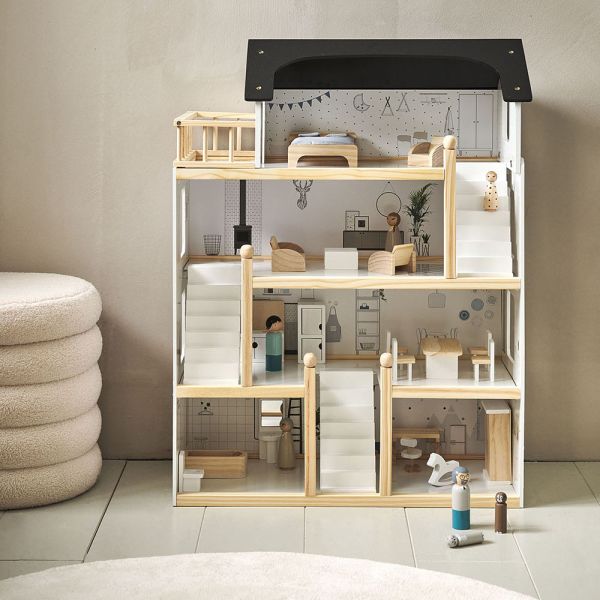 XL Houten poppenhuis incl. 19-delige meubelset | «La maison d'Amélie»