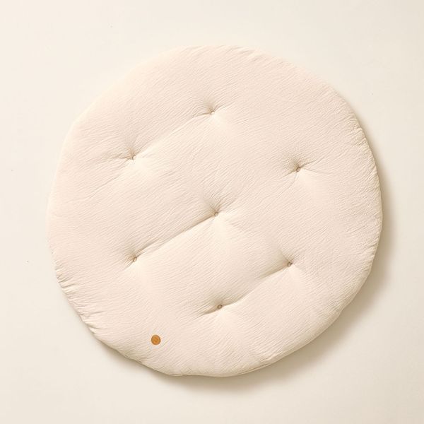 ROND SPEELKLEED Ø100 CM| MOUSSELINE KATOEN | BEIGE