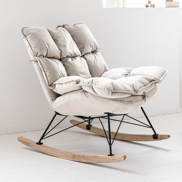 Luxe schommelstoel voor babykamer | Beige