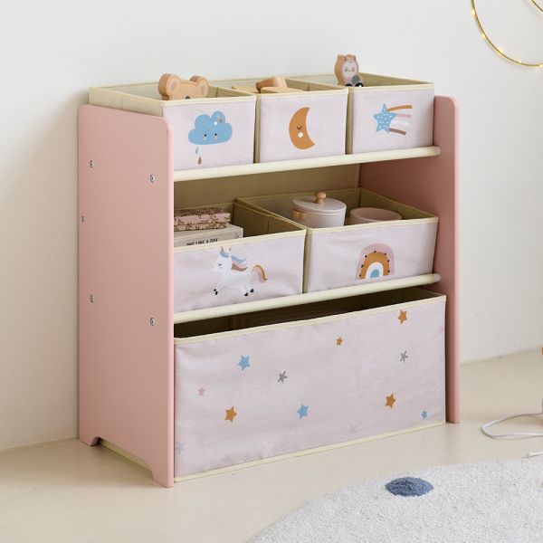 Speelgoedkast van hout uit de Lara collectie in roze van Petite Amélie