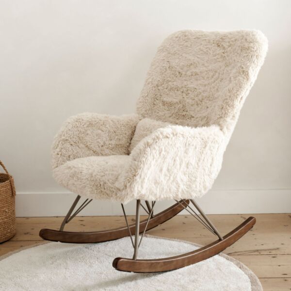Schommelstoel fluffy «Cocoon» | Zand