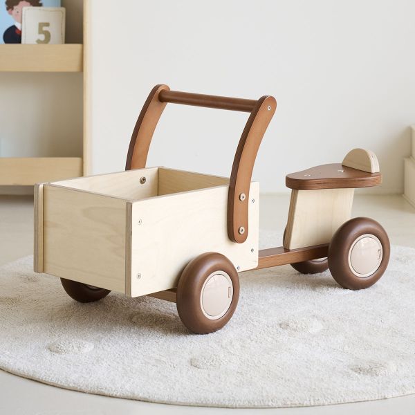 Houten bakfiets «Noyer» | Walnoot