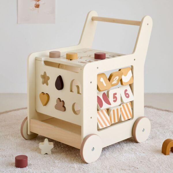 Houten loopwagen «Étoile» | Beige