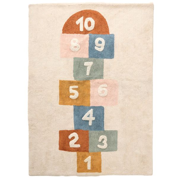 Wasbaar kindervloerkleed | Rechthoekig 120 x 170 cm | Hinkelspel