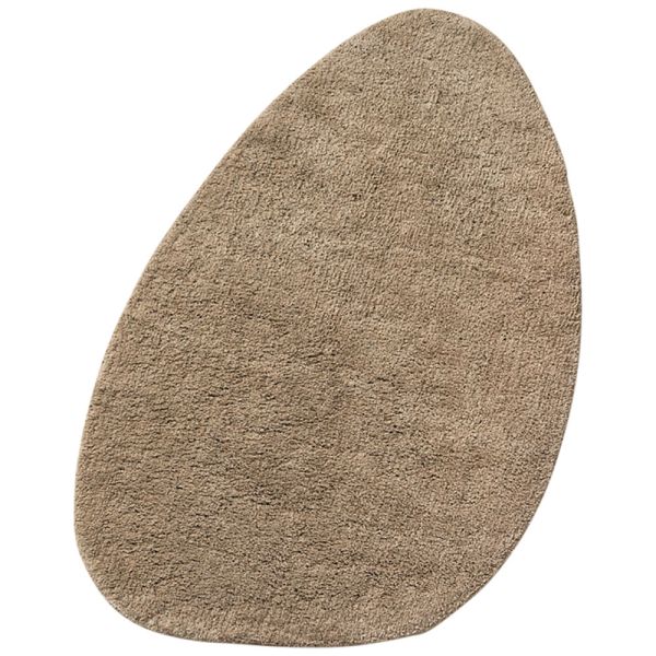 Kindervloerkleed uit katoen in de vorm van een steen wasbaar voor in de babykamer | Bruin, beige, taupe | Petite Amélie