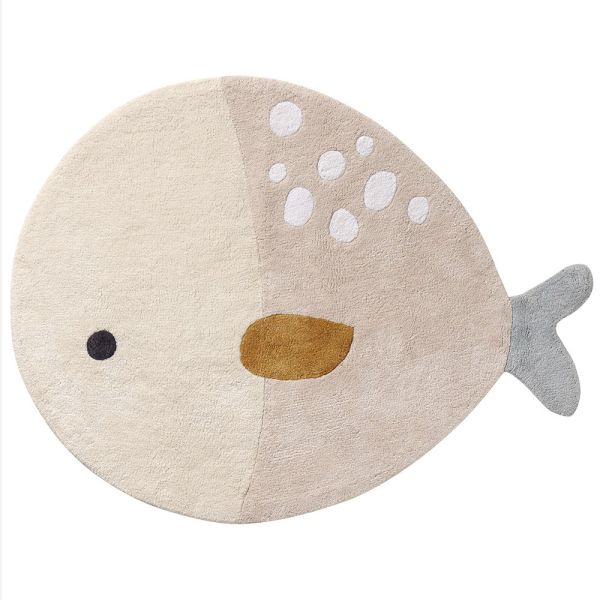 Wasbaar kindervloerkleed | 85 x 110 cm | Vis