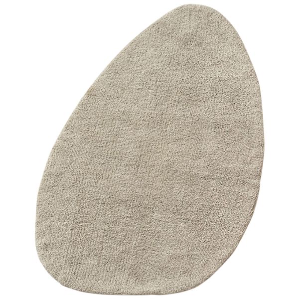 Rond, grijs vloerkleed in de vorm van een steen staat altijd mooi in de kinderkamer | Petite Amélie | Made by a Mum