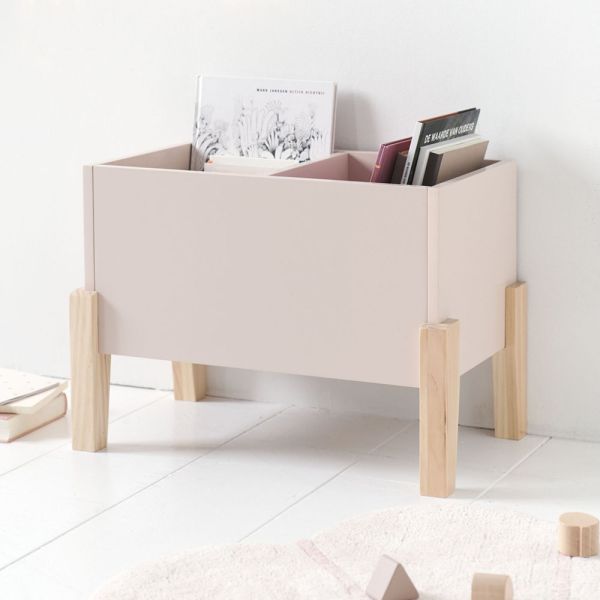 wooden pink bookcase kids Petite Amélie