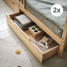ONDERSCHUIFLADES VOOR BEDHUISJES EN KINDERBED «MILO» (90 X 200 CM) | NATUREL