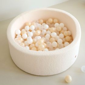 Ballenbak rond 90x30 incl. 200 ballen | Off-white teddy