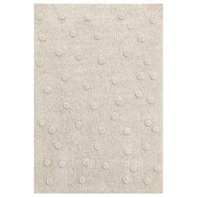 Wasbaar kindervloerkleed | Rechthoekig 120 x 170 cm | Beige stippen