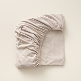 Biologisch Jersey katoen hoeslaken boxmatras 75x95 cm| Licht taupe