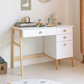 Kinderbureau met lades «Cerise» | Wit