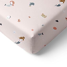 JUNIORBED HOESLAKEN 80x160 CM «MERMAIDS» | LICHT OUDROZE