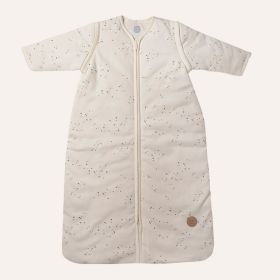 BABY SLAAPZAK MET AFRITSBARE MOUWEN «STARS» | OFF-WHITE | 70 CM | 3-6 MAANDEN