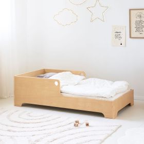 MONTESSORI VLOERBED «ELLIPSE» | 70 X 140 CM | NATUREL