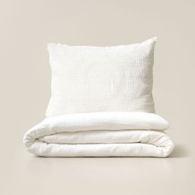 Dekbedovertrekset mousseline katoen incl. kussenhoes | 120x150cm | WIT