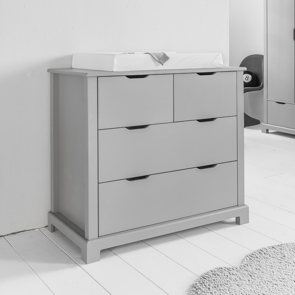 Commode «Céleste» met vier laden | Grijs 