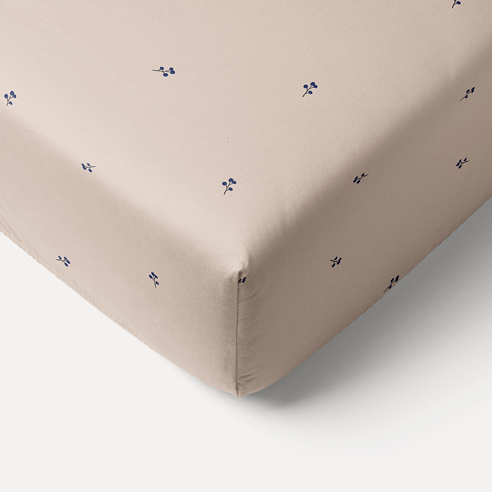 Hoeslaken voor matras «Sureau» 90x200cm GOTS | Zacht roze